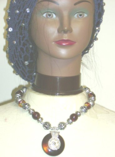 Click here to buy Antique Silver and Amber Beads Ethnic Necklace for Women and Teens with Matching Earrings Offered....