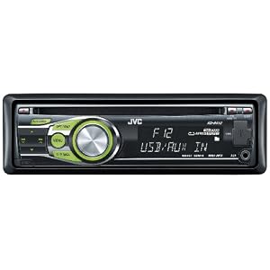 JVC KD-R 412 MP3-CD-Tuner (USB-, Front-Aux Eingang) schwarz-grün