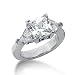 1.35CT F-G Color SI1-SI2 Clarity 14KT White Gold Diamond Engagement Ring