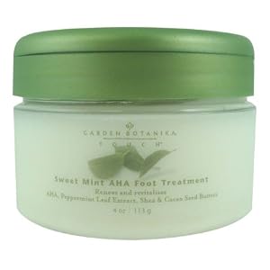 Garden Botanika Sweet Mint Aha Foot Treatment, 4-Ounce by Garden Botanika
