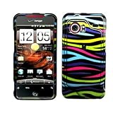 Multi Color Zebra Snap on Hard Skin Faceplate Cover Case for HTC Droid Incr ....