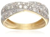 9ct Yellow Gold AMR320173 Ladies Cubic Zirconia Band Ring