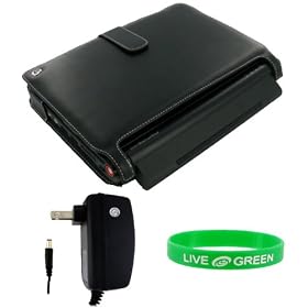 MSI Wind U100 10-Inch Netbook Executive Leather Case and Home Charger