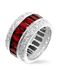 Triple Row Ruby Eternity Band Ring