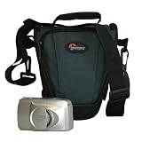 Lowepro Topload Zoom 1 (Navy Blue) Camera Bag + Accessory Kit for Canon Rebel XSi, XS, XTi, 40D, Nikon D40, D60, D80, D200, D300, D700, Olympus Evolt E-410, E-420, E-510, E-520, and Sony Alpha A200, A300, A350, A700 Digital SLR Cameras