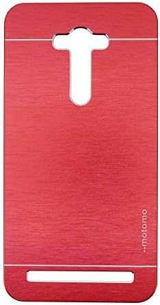 Lifelomo for Asus Zenfone 2 Laser 5.5inch Ze550kl Brushed Texture Metal and Plastic Protective Case (Red)