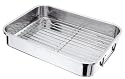 Horwoods Stainless Steel Roasting Pan with Rack 36x26x6cm