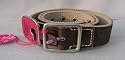 Brown leather and Fabric designer belt by Gionni - M-L