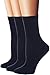 Flora&Fred Women's 3 Pair Pack Ribbed Cotton Crew Socks