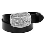 Levi's Men's 40mm Leather Antique Buckle Belt