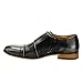 UV SIGNATURE EA27 Men's Chic Cap Toe Monk Strap Dress Shoes Run Half Size Big