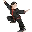 Black Kungfu Uniform with Red Interloop Top(top only)