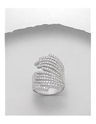 CZ Ring In 92.5 Sterling Silver