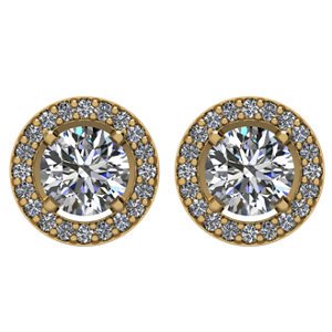 Genuine IceCarats Designer Jewelry Gift 14K Yellow Gold Diamond Earrings. 2 1/2 Cttw Pair Diamond Earrings Diamond Earrings In 14K Yellow Gold