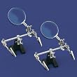 2 "Third-Hand" Soldering Iron Tools w/Magnifier Loupes