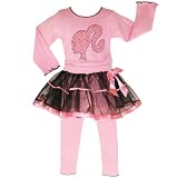 New Girls Boutique BARBIE cotton kids Clothing tutu set