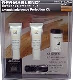 Dermablend Smooth Indulgence Perfection Kit DEEP SHADE COVERAGE - Contains Foundation (Caramel Beige & Suede) x 2 (.3 oz ea.) plus Setting Powder .18 oz and Mini Brush