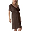 Eve Short-Sleeve Nursing Nightgown - Brown