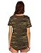 ASMAX HaoDuoYi Womens Camo Camouflage Jersey Longer V Neck Top Tee T Shirt(Medium,Camo)