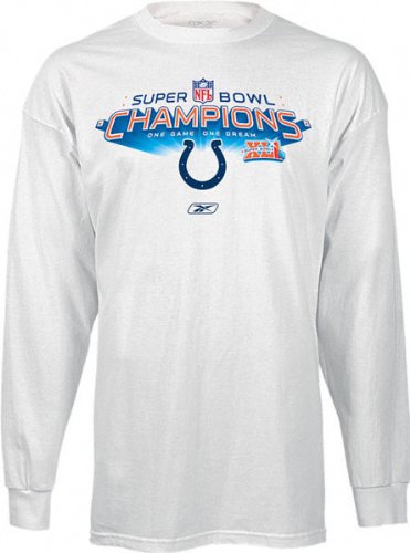Buy Indianapolis Colts Super Bowl XLI Champions Official Locker Room Long Sleeve T-Shirt