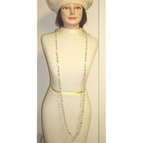 Ivory Cultured Pearls Very Long Chain Necklace and Earrings for Women and Teens