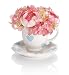 Artificial Flowers in Tea Cup