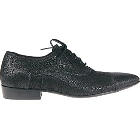 Donald J Pliner Clyde | Mens Lace Up Cap Toe Shoes Black Grain Vachetta by Donald J Pliner