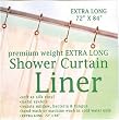 Extra Long PREMIUM Weight VINYL Shower Curtain/Liner 72'' wide x 84'' long - SUPER CLEAR