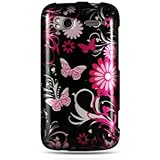 Hard Snap on case BLACK With PINK BUTTERFLY Design Faceplate Sleeve Cover f ....