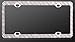 Chrome Metal Car License Plate Frame with Triple Row Red & Clear Crystals