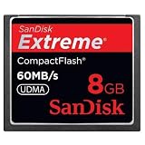 Sandisk 8GB Extreme CF memory card - UDMA 60MB/s 400x (SDCFX-008G-A61, Retail Package)