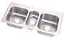 Elkay NMRB43224 Neptune 43-by-22-by-7-by-5-by-7-Inch Triple Bowl Kitchen Sink, Stainless Steel