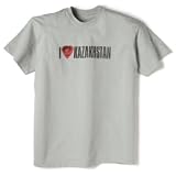 I Love Kazakhstan - T-Shirt Silver (XL)