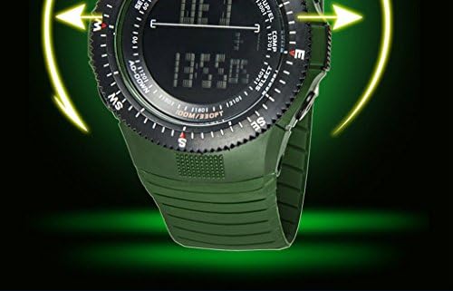 50m Water-proof Men's Digita LED Digital Military Watch with Alarm Chronograph Date Army Green