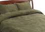 Microsuede King 3-piece Duvet Set, Olive