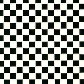 Porcelain Tile Miniature Black and White Check Tile Flooring for the Dollhouse