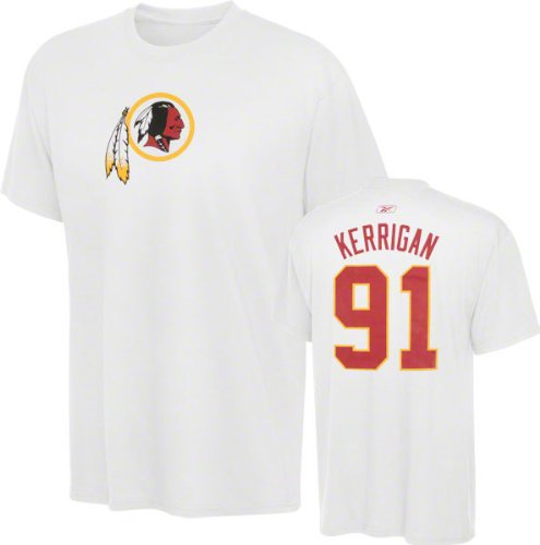 Ryan Kerrigan Reebok White Name and Number Washington Redskins T-Shirt