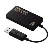 ELECOM USBHUB2.0/スリム/バスパワー/4ポート/0.07m/ブラック U2H-SL4BBKの画像