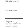 Idee der Prosa (Bibliothek Suhrkamp)