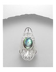 Shell Ring In 92.5 Sterling Silver
