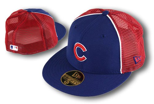 Chicago Cubs Original Mesh Fitted 59Fifty MLB Baseball Hat by New Era