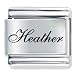 Jewelry : Name Heather Italian Charms Bracelet Link