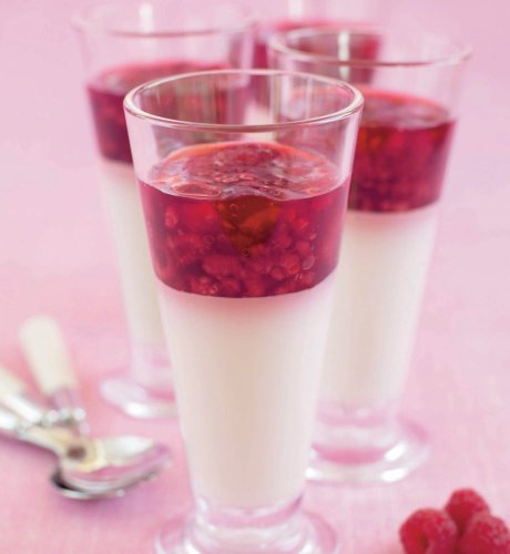 4 Raspberry Panna Cotta Flutes