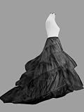 Loywe, Reifrock Petticoat mit Schleppe, aus Satin,LW4804-S