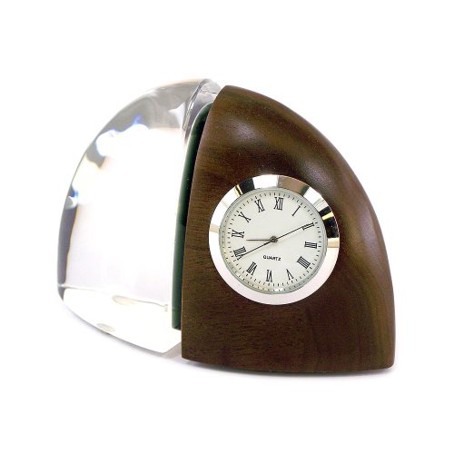 Innermission Crystal & Walnut Dekstop Clock Innermission Crystal & Walnut Dekstop Clock