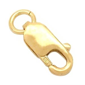 One 14K Solid Yellow Gold Jewelry Lobster Clasp 8x3mm