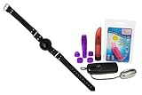2" Black Ball Gag With Buckle Bundle - Adult Toy Sex Kit
