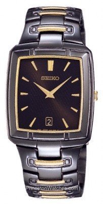 Seiko TiCN Plated Rectangular Men's Watch Seiko TiCN Plated Rectangular Men's Watch