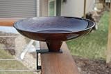 Round Deck Mount Birdbath - Powder Coated Mild Steel (Copper Finish)