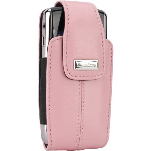 Electronics: BlackBerry Blackberry Pink Leather Vertical Tote With Wrist Strap For Pearl 8100